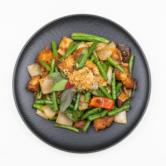 Basil with Crispy Pork.